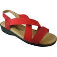 thumbnail image 1 of Women's Arcopedico Monterey Strappy Sandal Red Suede/Elastic 39 M, 1 of 3