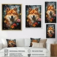 thumbnail image 4 of Designart "Pop Art Spirit Of Shiba Inu" Animals Dog Floater Framed Wall Art Prints, 4 of 5