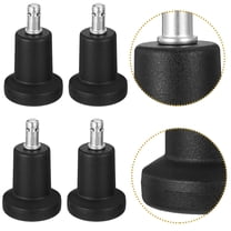 RENACLIPY Office Chair Casters Replacement Set Black Plastic Metal Nonslip Quiet 6Pcs