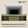 thumbnail image 5 of DUMBO 85" Mid-Century Modern TV Stand with 6 Shelves & 2 Drawers in Olive Green, 5 of 12