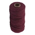 thumbnail image 1 of Cuerda de algodón hecha a mano, 3 mm de diámetro, cuerda de manualidades tejida de un solo color, 100 m, rojo vino 1 Rollo sidaley HA5320-07B, 1 of 6