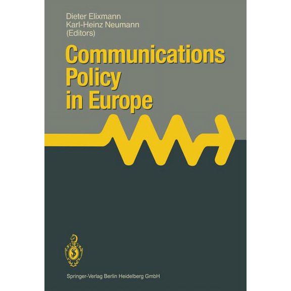 Communications Policy in Europe: Proceedings of the 4th Annual Communications Policy Research Conference, Held at Kronbe, (Paperback)