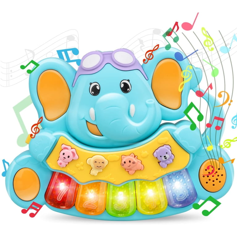 Toy Life Baby Piano, Light-Up Elephant Musical Toy photo 3