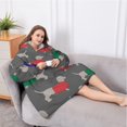 thumbnail image 5 of Oversized Wearable Blanket Hoodie,Dachshund Footprint Sherpa Blanket Hoodie with Super Pockets,Super Warm Fuzzy Pullover for Women & Men, 5 of 6