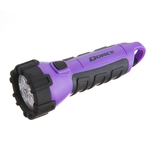 Dorcy Floating Waterproof LED Flashlight with Carabineer Clip, 32 Lumens, Purple by dorcy