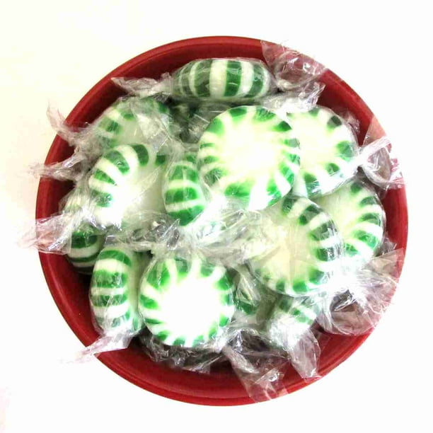 Spearmint Starlight Mints Bulk Wrapped Hard Candy 4 lbs.