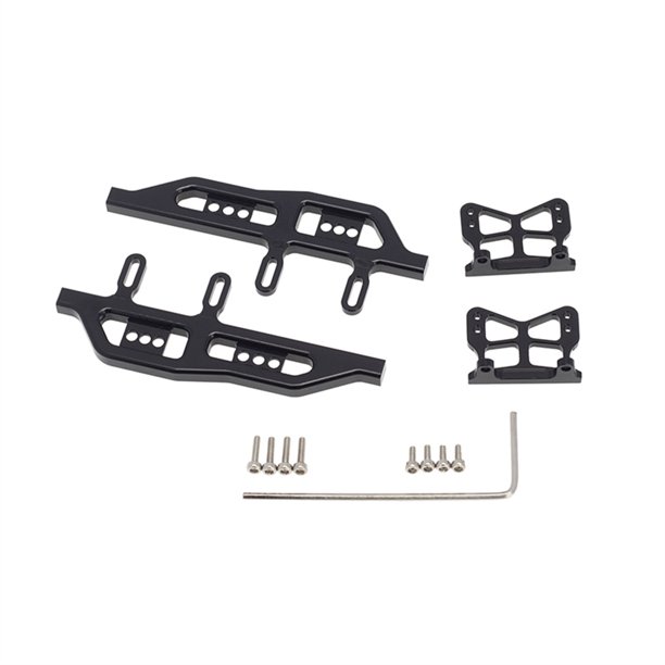 Patrón lateral Patrón de pie Pedales Metales modificados MODIFICADOS SIMULACIÓN 1/24 REEMPLAZO DE CRAWLER DEL VEHÍCULO PARA AXIAL SCX24 90081 NEGRO 1 SET Inevent FN001297-02