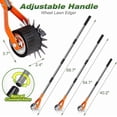 thumbnail image 3 of Walensee Wheel Rotary Edger, 69.7 Inch Hand Manual Edger Lawn Tool with Adjustable Stainless Steel Handle, Trimming Grass Weed Edger with Cushion Grip for Garden Sidewalks Driveways and Landscaping, 3 of 9