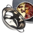 thumbnail image 4 of Food Party Hot Pot with Divider, Hotpot Cooker, Stainless Steel Fondue, 11x2.95 inch, 4 of 9
