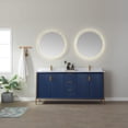 thumbnail image 5 of Vinnova Campobasso 32" Round LED Wall Mount Bathroom Vanity Mirror Gold Frame, 5 of 12