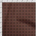 thumbnail image 3 of Soimoi Kaleidoscope Print, Silk Fabric, Decor Sewing Fabric by The Yard 42 Inch Wide,Decorative Fabric for Shirts Suits Ties,Rust Brown, 3 of 5