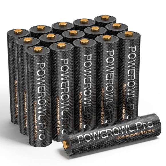 Pilas AAA recargables POWEROWL PRO 1100 mAh, 16 unidades