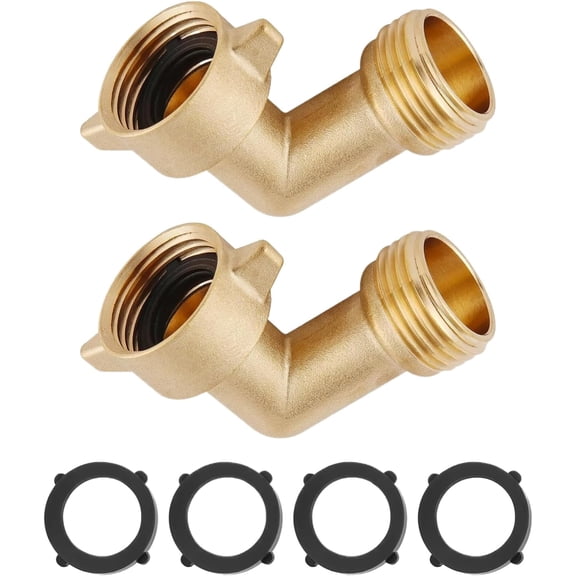 2 PCS 90 Degree Garden Hose Elbow Connectors, Garden Hose Accessories for RV Water Hookups Indoor Outdoor Faucets,Hose Connectors & Accessories