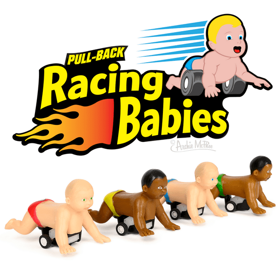 Racing Babies Pullback Toy Car - Set of 4