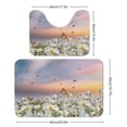 thumbnail image 2 of Sunset Bathroom Rugs Set 2 Pieces, Bathroom Set - Quick Drying Bath Mat And U-Shaped Toilet Rug, Water Absorbent Bath Carpet For Bedroom Floor Living Room, Machine Washable, 2 of 6