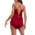 thumbnail image 7 of Cenuakty Women Ice Silk Pajamas Set 2 Pieces Loungewear Suits Solid Color Camisoles Tank Tops and Shorts Sleepwear Outfits, 7 of 7