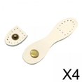 thumbnail image 1 of 4x Hebilla A Presión De Cuero De PU Con Botón A Presión Para Billeteras, Cuadernos, Bolsos De Hombro, Color Beige, 1 of 10