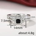 thumbnail image 5 of LINXIQIN 2pcs His and Hers Wedding Ring Sets Couples Engagement Rings Women and Men 925 Sterling Silver AAA Cubic Zirconia New Shiny, 5 of 7