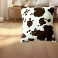 thumbnail image 5 of PureCasa Cow Pattern Decorative Throw Pillowcase, Polyester Bedside Pillow Cases Cushion Cover for Car Bed Sofa Couch, Solid Color Modern Home Decor for Living Room Bedroom, 18"x18", 1PC, C, 5 of 7