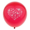 thumbnail image 3 of 100 globos de látex con estampado de corazones para decoración de bodas, compromisos y fiestas. rojo, 3 of 9