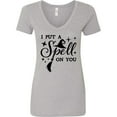 thumbnail image 3 of Inktastic I Put a Spell on You Halloween Magic Women's V-Neck T-Shirt, 3 of 5