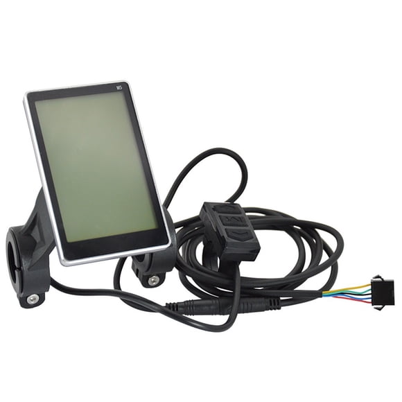 LEFU for M5 LCD Display Screen 5-Pin Electric Bike Speedometer with Control Panel for E-Bike Scooter - 2M Cable, Battery Level, Speed, Assistant Level, ODO, Trip, Light & Riding Time Display