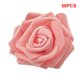 thumbnail image 5 of Bewildely 50 piezas de flores artificiales PE espuma simulación rosas flor falsa novia ramo decoraciones boda fiesta regalos Kits de decoración para fiestas Naranja Bewildely JJ18310-09, 5 of 6