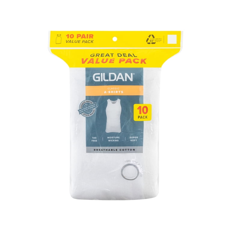 Gildan Men's Cotton A-Shirt Tank 10-Pack photo 2