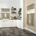 thumbnail image 6 of Mainstays 3-Piece Semi Sheer Rod Pocket Kitchen Window Tier Pair and Valance, 2 Café Curtains and 1 Curtain Valance, Taupe, 54"W x 24"L, 6 of 8