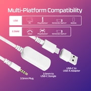 HyperX Cloud III – سماعة ألعاب سلكية، كمبيوتر شخصي، PS5، Xbox Series X|S، برامج تشغيل بزاوية 53 مم، صوت مكاني DTS، رغوة ذاكرة، إطار متين، ميكروفون فائق الوضوح مقاس 10 مم، USB-C، USB-A، 3.5 مم – أبيض/وردي
