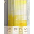thumbnail image 6 of Yellow Grey Sheer Curtains 84 inches Long 2 Panels Set Abstract Art Mottled Oil Painted Contemporary Tiers Sheers Rod Pocket Small Window Short Curtains for Kitchen Cafe, Each 52" W x 84" L, 6 of 7