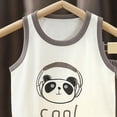 thumbnail image 4 of CAUYDY Toddler Baby 2-7T Little Boy Summer Pajamas Set Casual Wear for Baby Boys 2Pcs Adorable Print Sleeveless Shirt + Elastic Shorts 9-18M Kids Sleepwear (Sizes 3-4 Years,L4-Dark Gray), 4 of 4