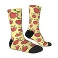 thumbnail image 4 of Yiaed Apple Print Great elasticity Crew Socks Sports socks for Men and Women, 4 of 5