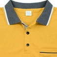 thumbnail image 6 of Zimjoy Men Long Sleeve Shirts Casual Quick Dry Performance Collared Shirt Big and Tall Henley Shirts Lightweight Button Down Spring Collared Polo Shirt with Pocket, Yellow 3XL, 6 of 6