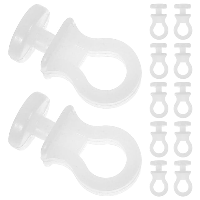 CTIRCHIU 100Pcs White Plastic S Hooks for Sliding Track Space Saving Kitchen Storage and Hanging Utensils
