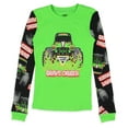 thumbnail image 2 of Monster Jam Boys' Truck Long Sleeve Grave Digger Tight Fit Sleep Pajama Set, 2 of 7