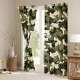 thumbnail image 3 of Feelyou Boy Camo Curtains Pack of 2 (52x84 Each), Green Initial F Letter Window Curtains, 3 of 6