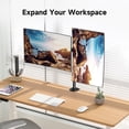 thumbnail image 3 of Pholiten Support Double pour Moniteur, Bras de Moniteur Robuste et Ajustable pour Bureau pour 2 Écrans jusqu'à 32 Pouces, Inclinaison, Pivotement, Rotation, Supporte 22 Lb par Mo, 3 of 8