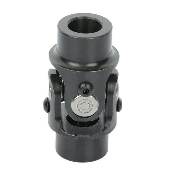 CCIYU Single Universal Steering Black Steel U-Joint 3/4" Smooth x 3/4" Smooth Round 35 Degree