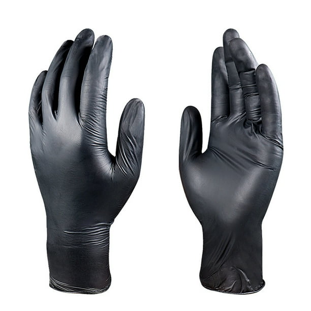 100pcs Disposable Nitrile Gloves Latex Free Powder Free Daily Protecting Gloves Oil Proof Wear Resistant for Cleaning Repairing Cooking Hairdressing