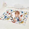 thumbnail image 2 of White Desert Elements Dinosaurs Pattern Blanket,Comfortable Soft Flannel Throw Blanket,All Season,Warm Lightweight Blankets for Sofa Bed Couch Living Room Chair,30"x40", 2 of 4