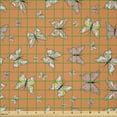 thumbnail image 2 of Ambesonne Butterfly Fabric by the Yard Microfiber, Papillon Cartoon, 10 Yards, Apricot Pale Pink, 2 of 2