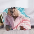 thumbnail image 3 of Yiaed Island Vacation Guinea Pig Print Blanket Throw Blanket Soft Cozy Flannel Blanket for Home Bed Sofa Couch Chair-50"x40", 3 of 6