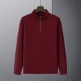thumbnail image 1 of pstuiky manga larga para hombre, Blusa/camisa informal y moderna de color liso con cuello alto, manga larga y bolsillo con cremallera para hombre camisetas de hombre s, 1 of 5