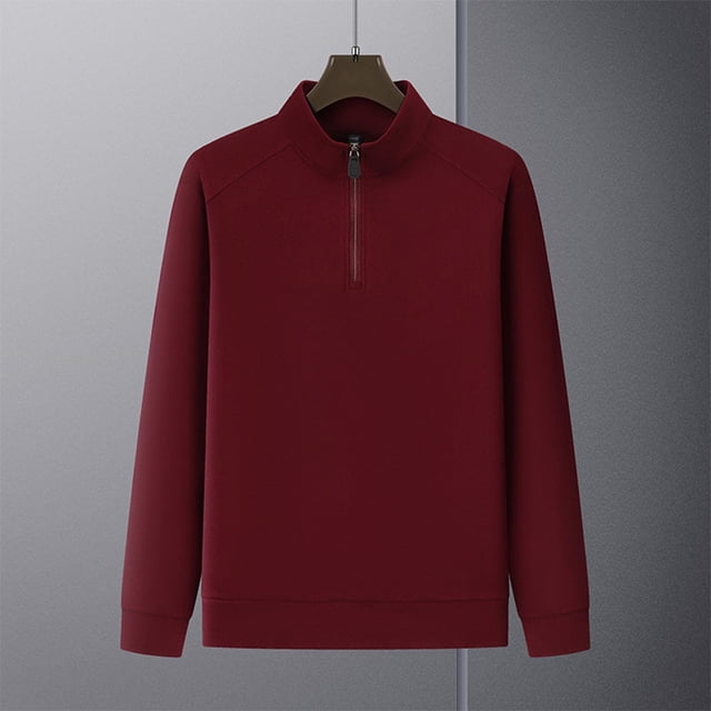 pstuiky manga larga para hombre, Blusa/camisa informal y moderna de color liso con cuello alto, manga larga y bolsillo con cremallera para hombre camisetas de hombre s