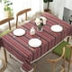 thumbnail image 4 of Nvzi red printed pattern, small and fresh rural style tablecloth, household tea table cover, crochet lace (300 * 140cm), 4 of 4