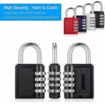 thumbnail image 3 of 4pcs Combination Padlock, Heavy Metal Padlock for Gym Locker, Padlocks with Code, Padlock for Gym, Padlocks, Locker Padlocks, Waterproof Combination L, 3 of 5