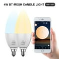thumbnail image 3 of Labymos 4W 110V Smart Light Bulbs E12 Base BT LEDs Candle Bulb 16 Million Colors, 3 of 8