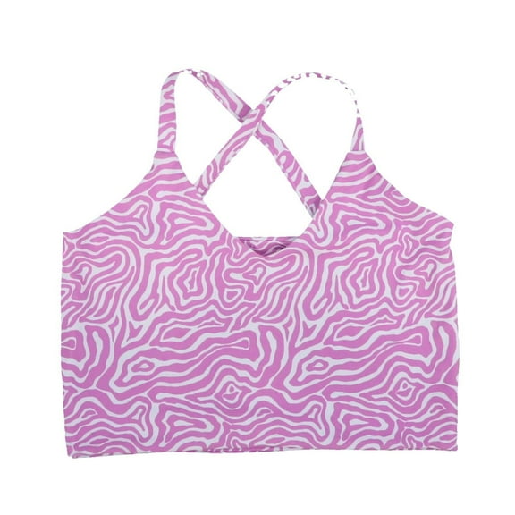 Cotton On Curve Women's Swim Suit Top V-Neck Cross Back Animal Print Pink 18 New