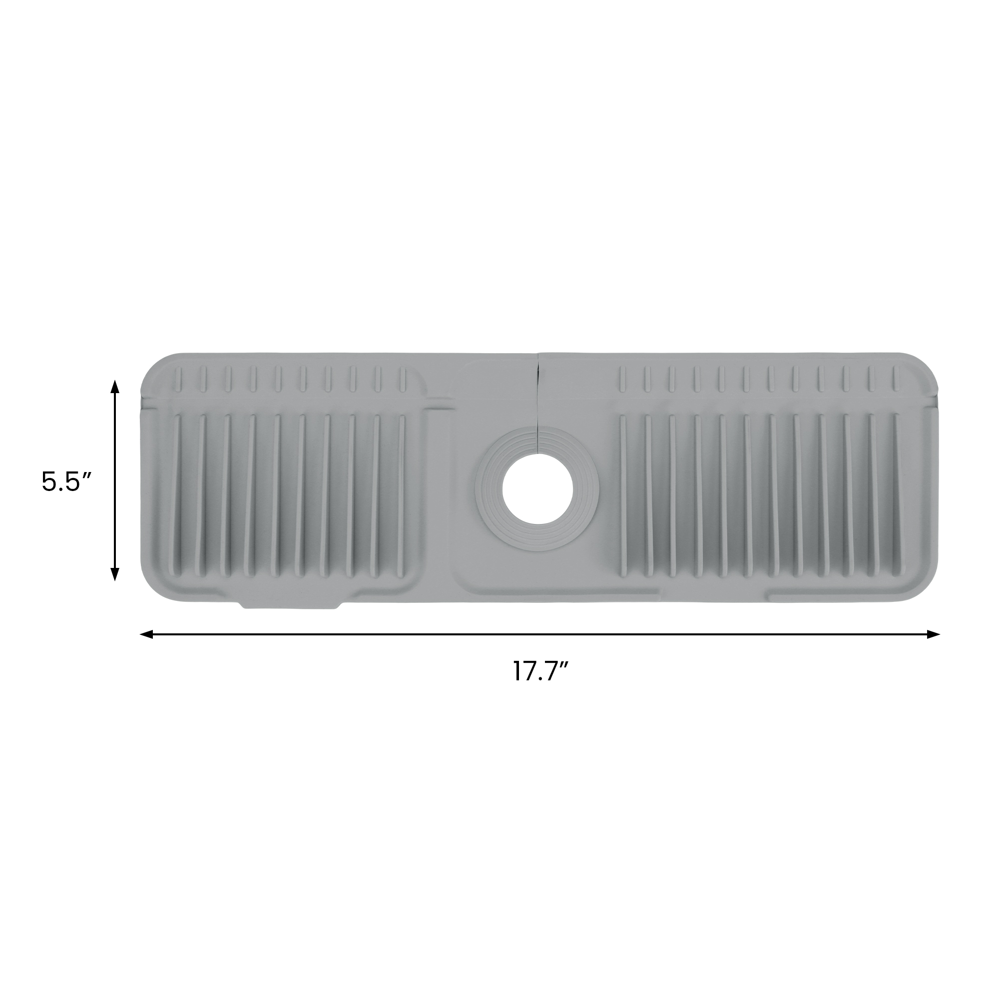 Unique Bargains Sink Splash Guard Mat with Adjustable Button Dark Gray 17.7*5.5*0.8 inch